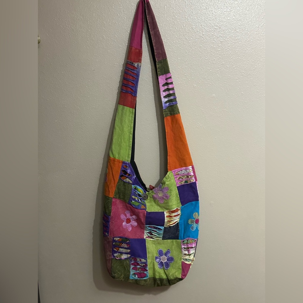 Vibrant Multi-Coloured Patchwork Shoulder Bag #Fe… - image 3